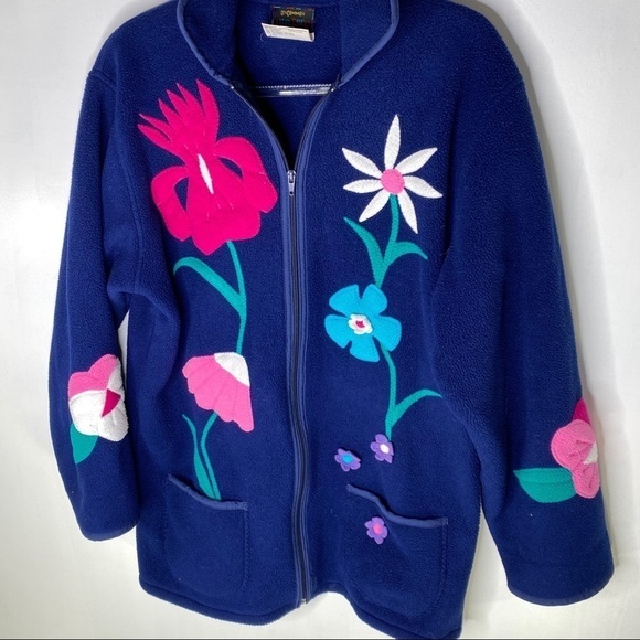 Vintage Fleece Uncommon Threads Flowers - Picture 5 of 9